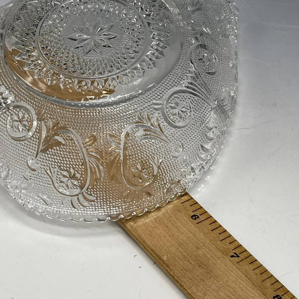 Duncan Miller Glass Sandwich Clear‎ Heart Shaped Vintage 6 3/4